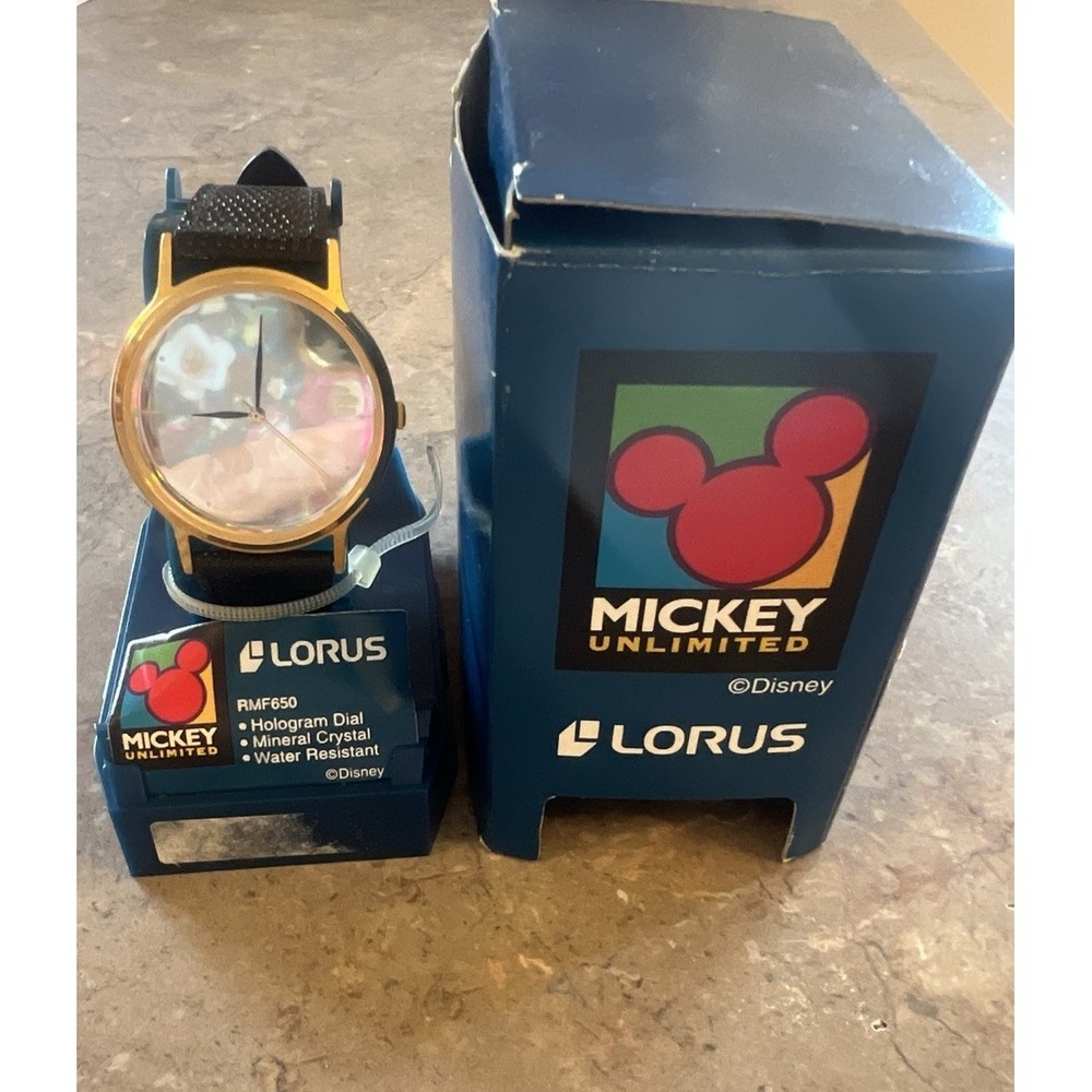 VINTAGE LORUS DISNEY MICKEY MOUSE LENTICULAR QUARTZ WATCH Not Tested